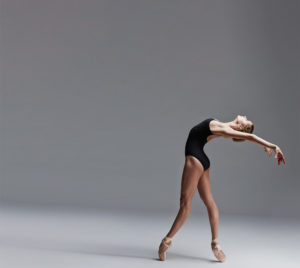 a ballerina performing a move
