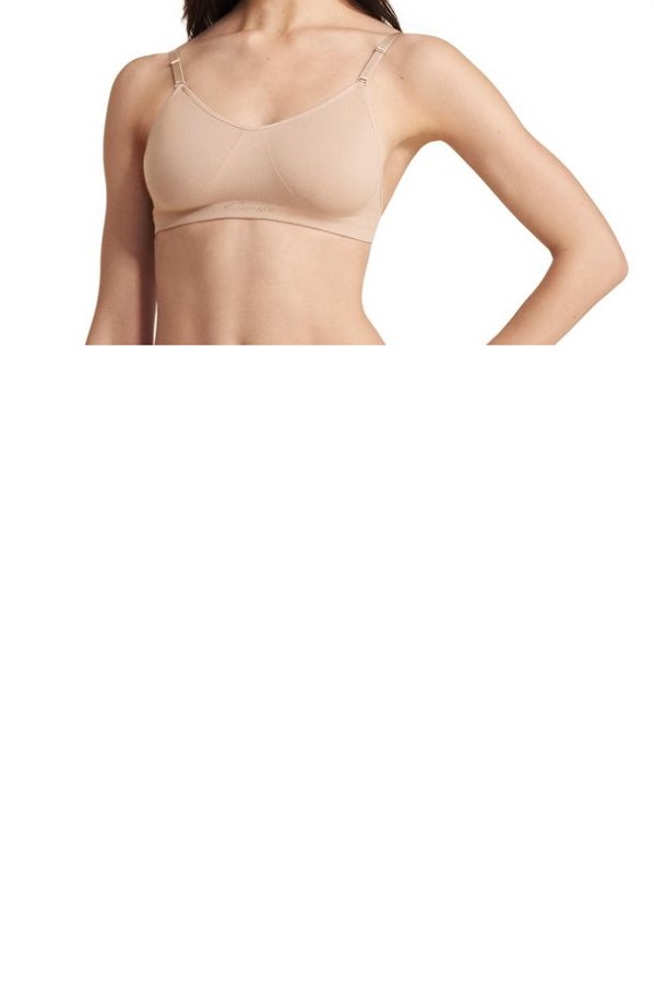 Womens Shaparee Seamless Padded Bra with Clear Back Strap