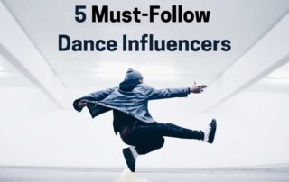 a dancer leaping into a move in a car park with the title 5 must-follow dance influencers