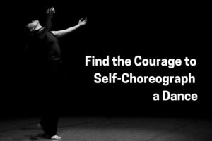 Contemporary Modern Dancer Black and White Solo find the courage to self-choreograph a dance