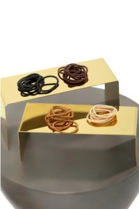bunheads elastic hairbands on golden plinths