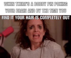 liz lemon ballet meme when your hair falls apart