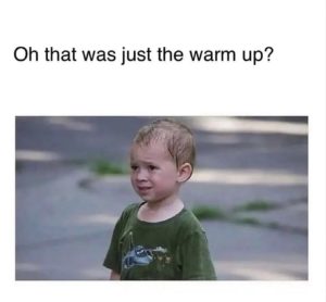 that was just a warm up dencer meme
