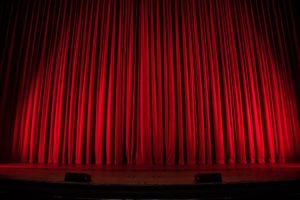 Red Stage Theatre Curtain