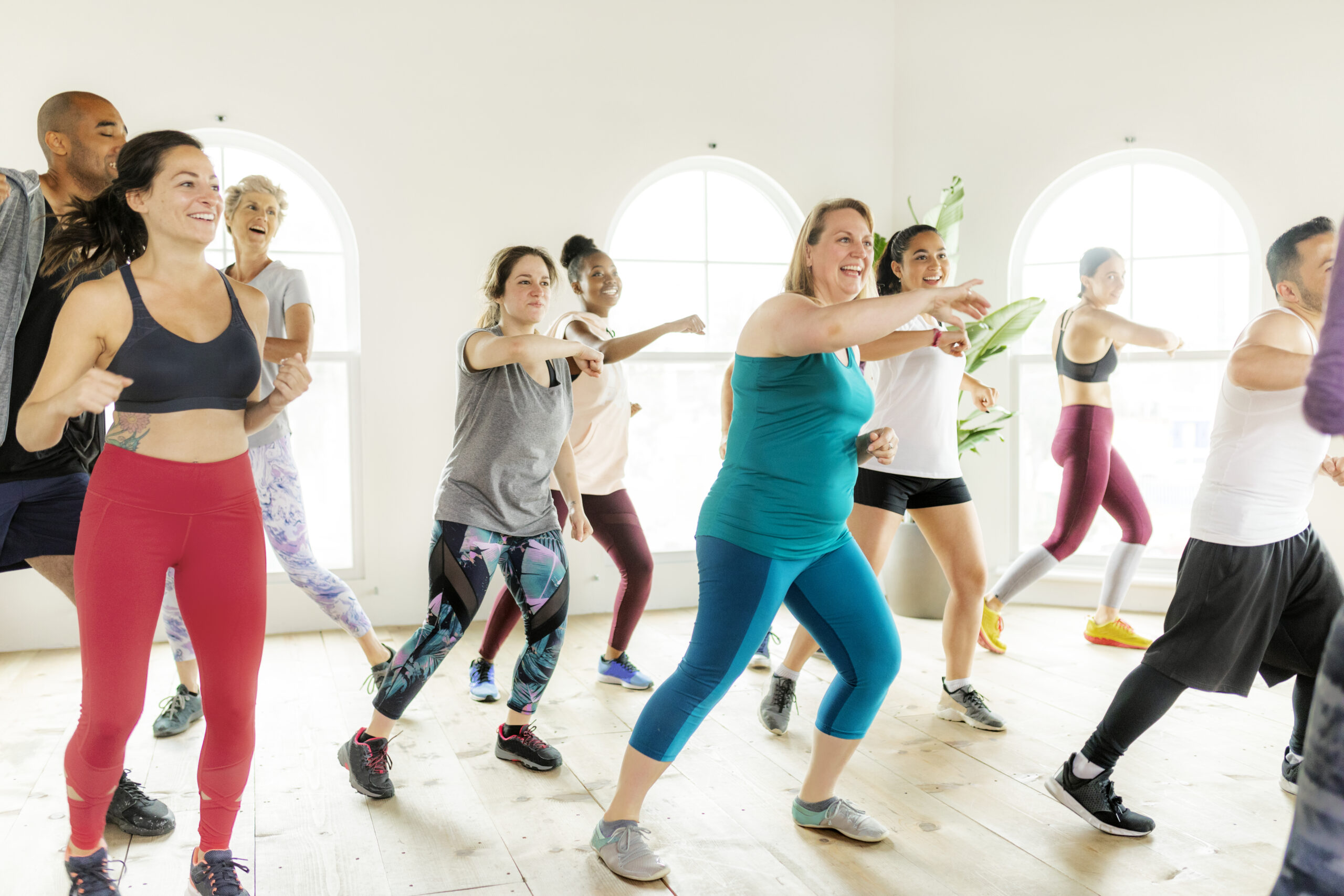 adults dance class drop in bright dance wear gym class