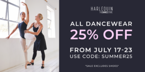 The Dance Store Summer Sale 25% OFF Banner