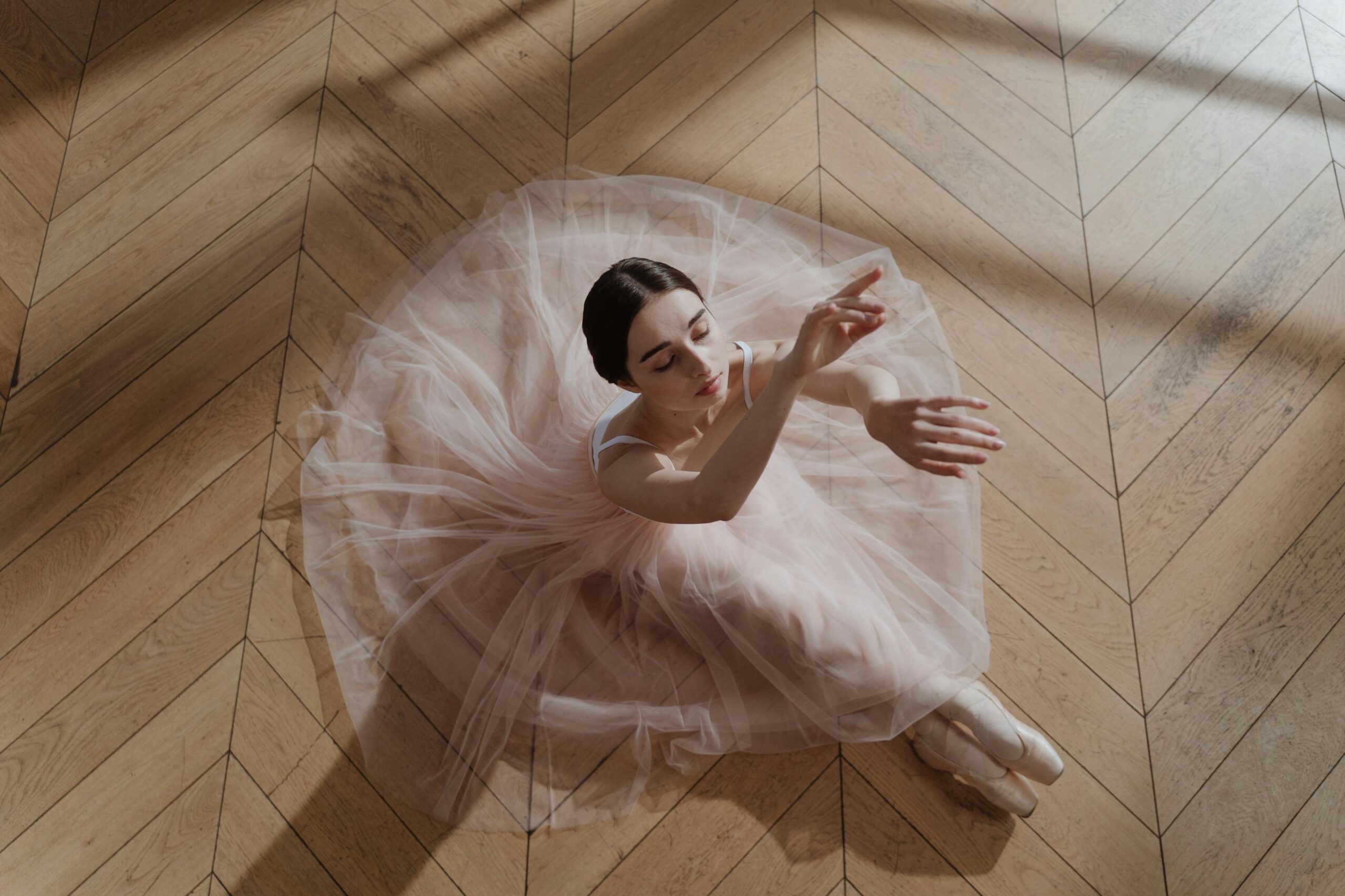 pexels-cottonbro-studio-ballerina photoshoot chiffon skirt ballet core