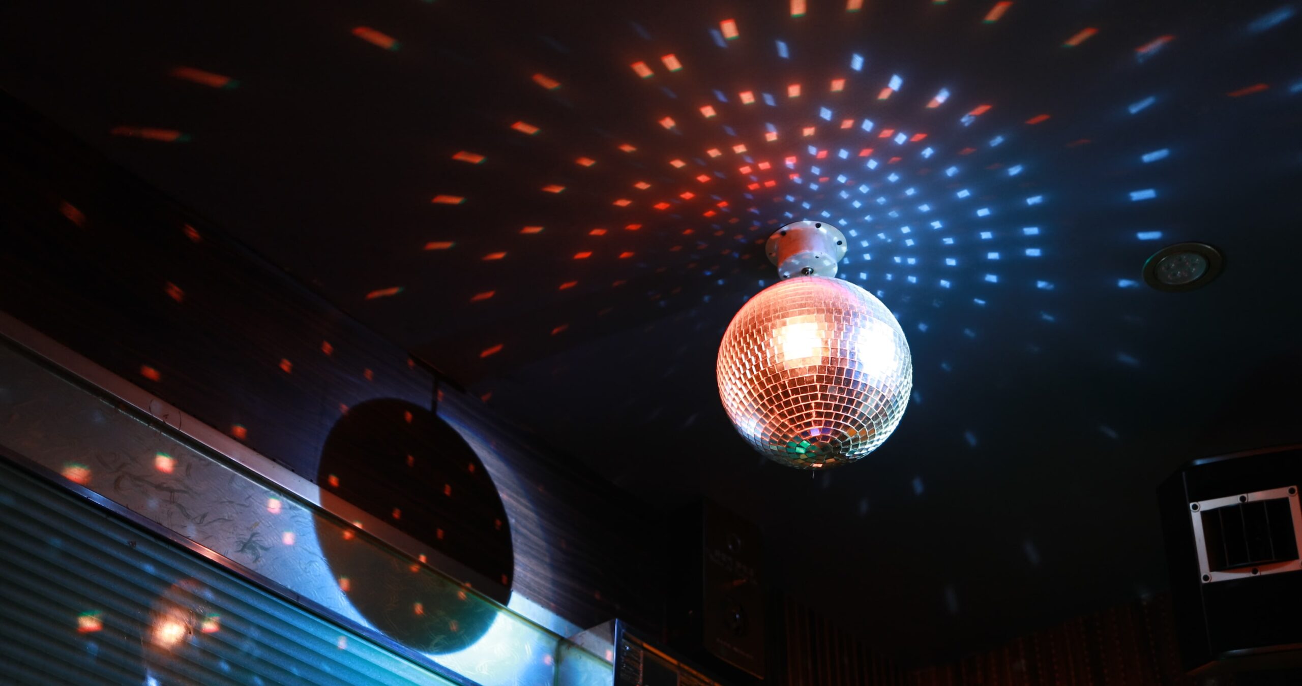disco ball on ceiling